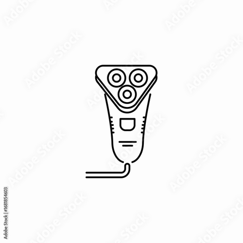 three-head electric shaver icon sign vector