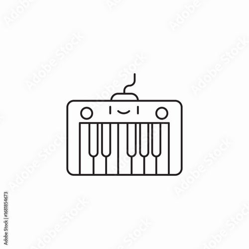toy keyboard instrument icon sign vector