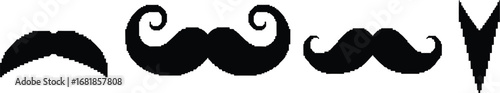 Mustache styles vector collection of different mustache shapes
