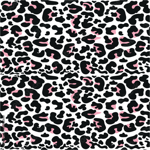 abstract a solid small cartoon tiger skin pattern with black flower, all over vector design with bright background illustration digital image for wrapping paper or textile printing clothes factory