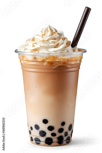 bubble tea frappe with cream
