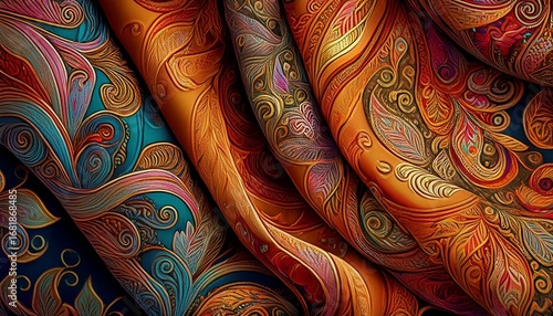 intricate pashmina shawl patterns an abstract art exploration in textile cultural heritage