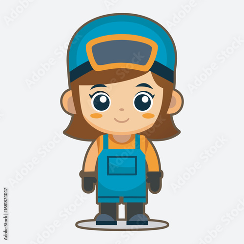 A welder woman vector art illustration File