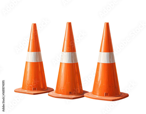 traffic cone isolated on white