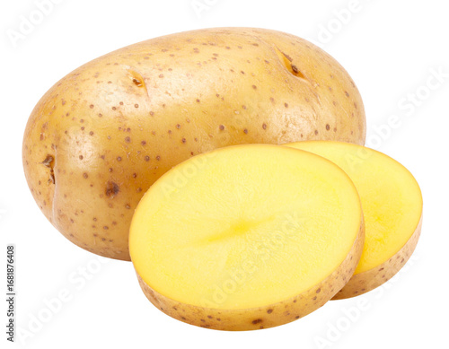 potatoes isolated on white background