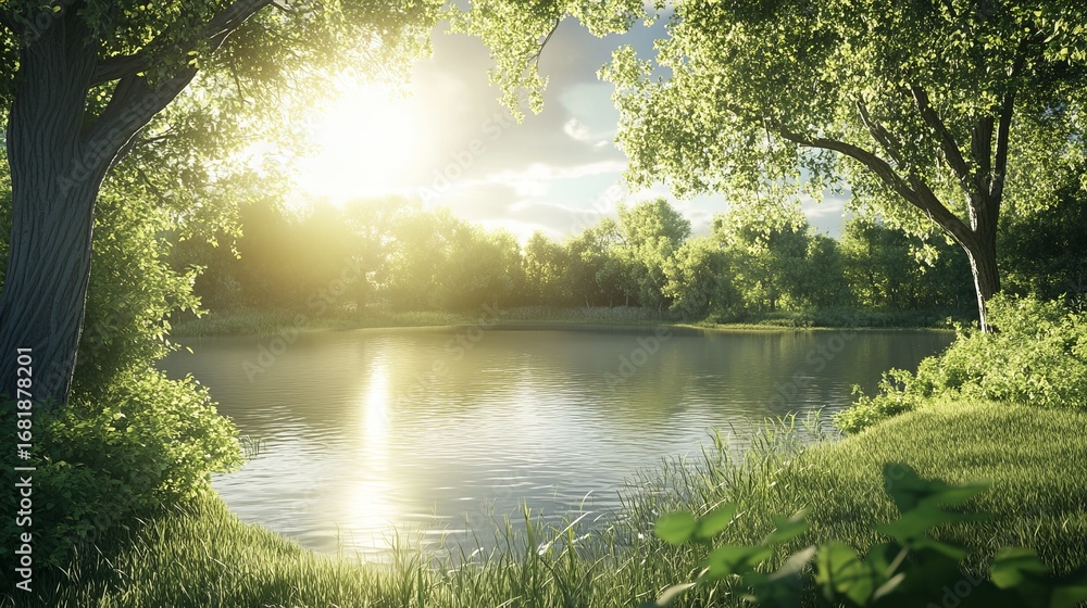 Obraz premium professional stock photo, summer nature environment, sunshine.