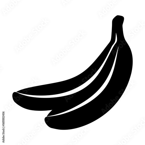 Monochrome bananas on a white background featuring a clean vector illustration