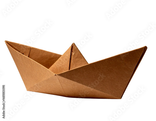 paper boat isolated on white background