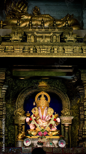 2025 - Shreemant Dagdusheth Ganapati Idol in Pune, Maharashtra, India – Close-Up