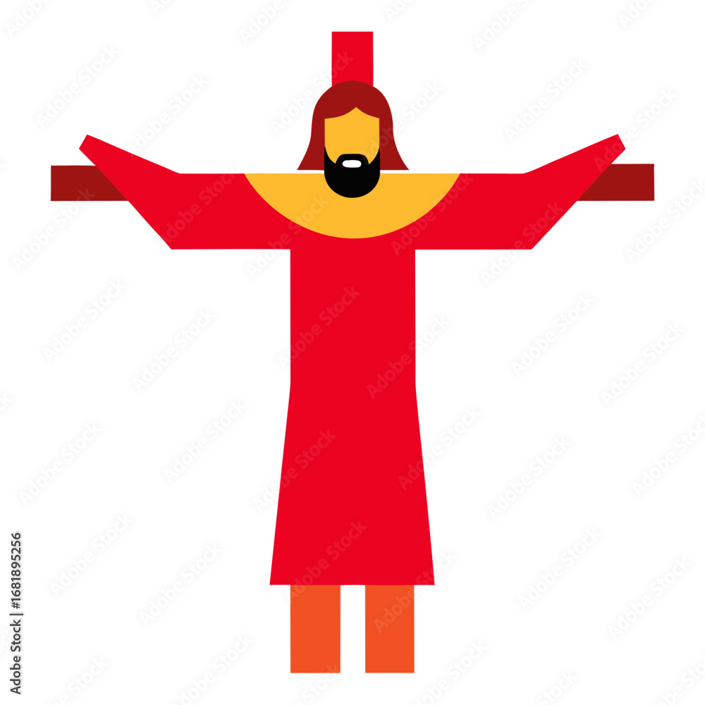 Obraz premium easter jesus cross vector art 