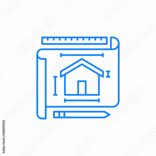architecture plan icon sign vector
