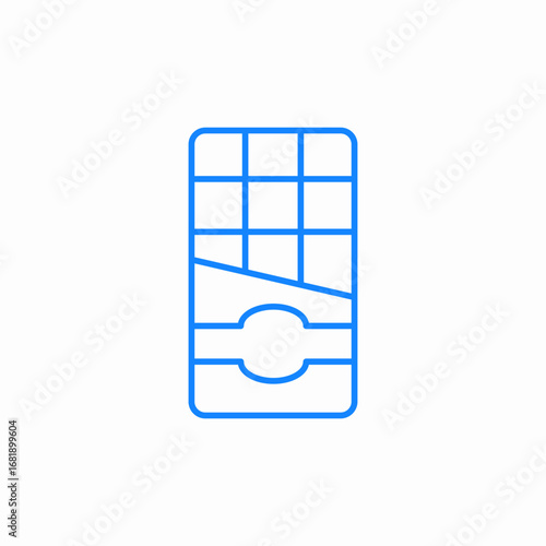 chocolate bar icon sign vector
