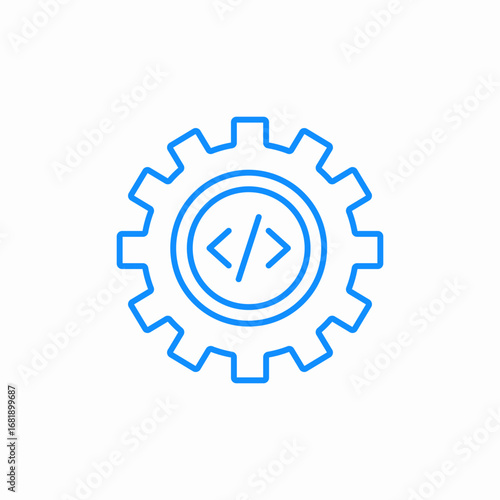 coding system icon sign vector