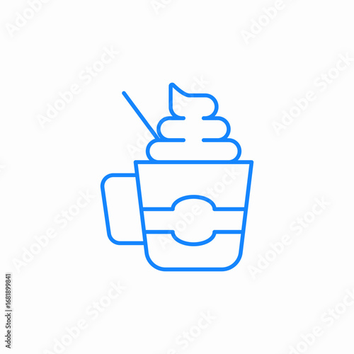 coffee cream icon sign vector
