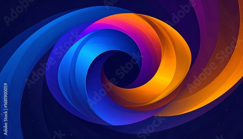 Abstract swirl design with vibrant colors