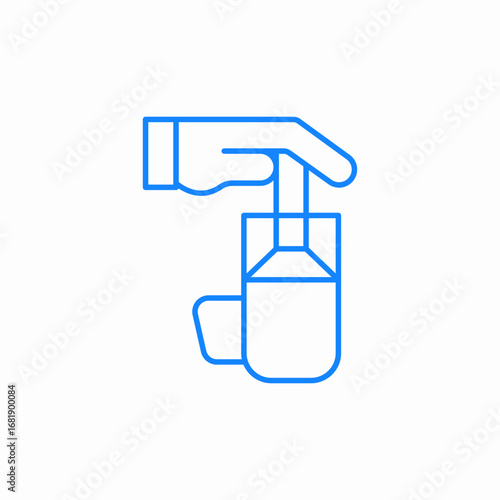 cup hand blend icon sign vector