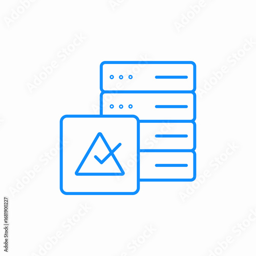 database alert icon sign vector