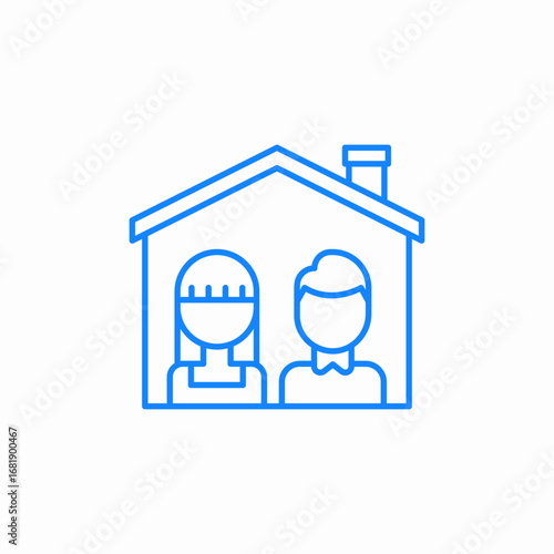 family house icon sign vector