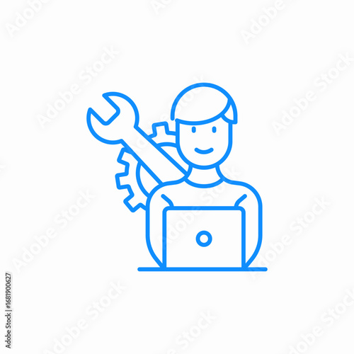 help desk icon sign vector