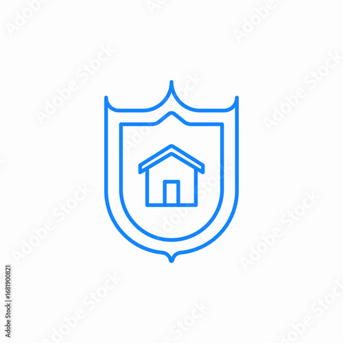house ensurance icon sign vector