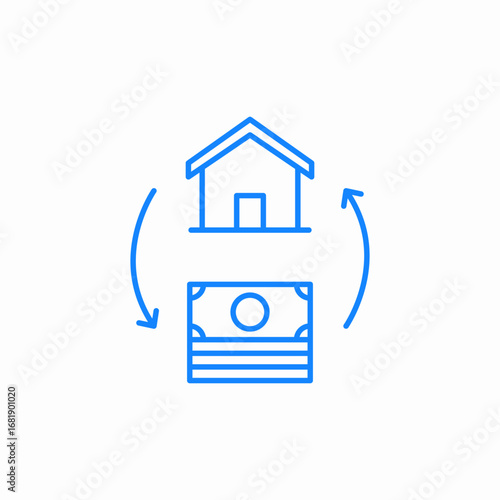 house sale icon sign vector