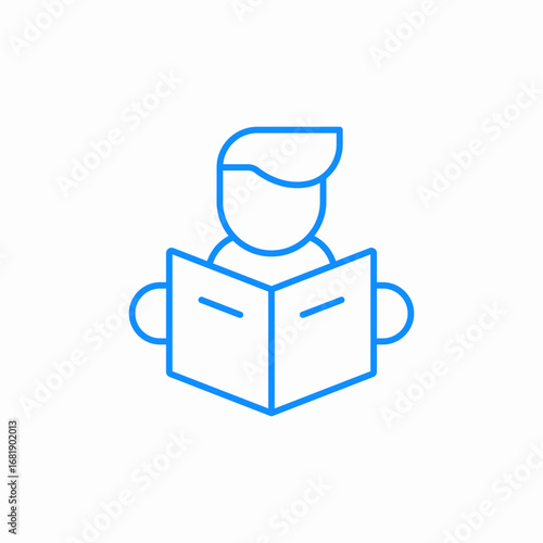 reader man icon sign vector