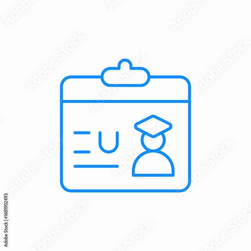 student card icon sign vector