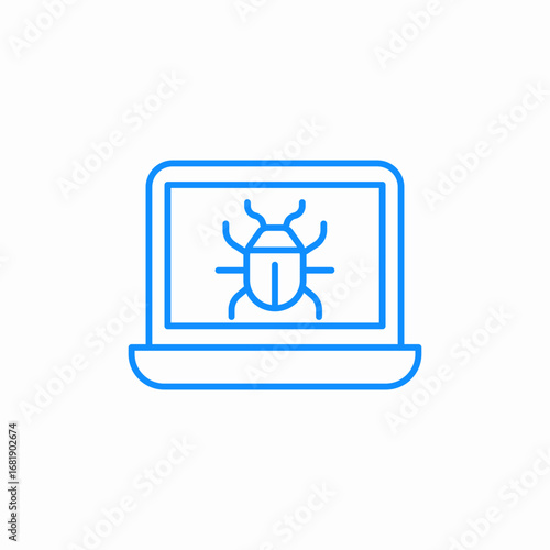 system bug icon sign vector