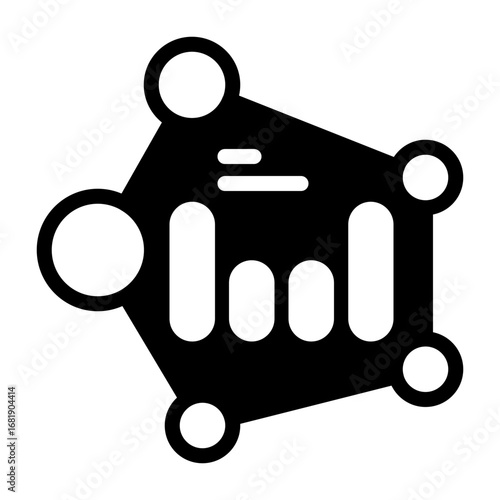 Attribution Models Semi Solid Vector Icon