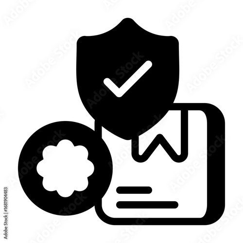 Brand Safety Semi Solid Vector Icon