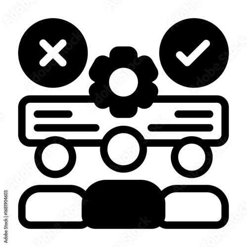 Decision Making Semi Solid Vector Icon