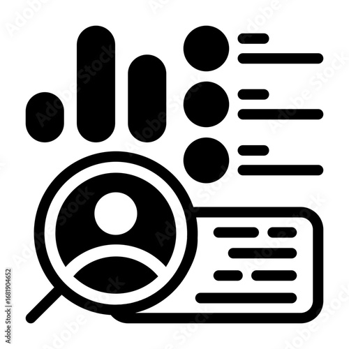 Competitive Analysis Semi Solid Vector Icon