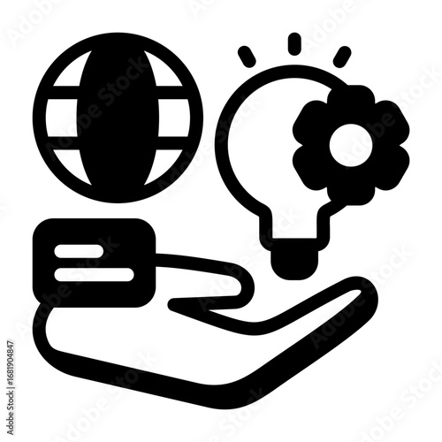 Brand Strategy Semi Solid Vector Icon
