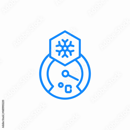 cold temperature icon sign vector