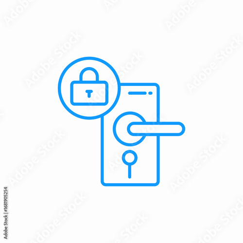 door locked icon sign vector