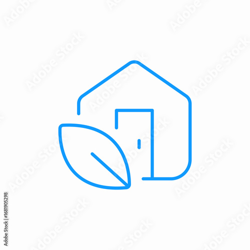 eco home icon sign vector
