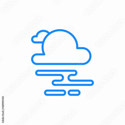 foggy wheather icon sign vector