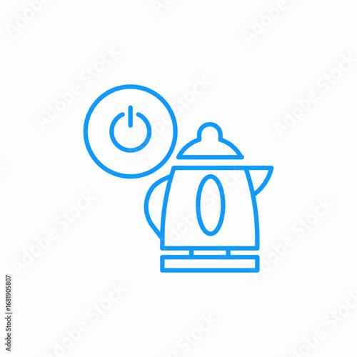 kettle timer icon sign vector
