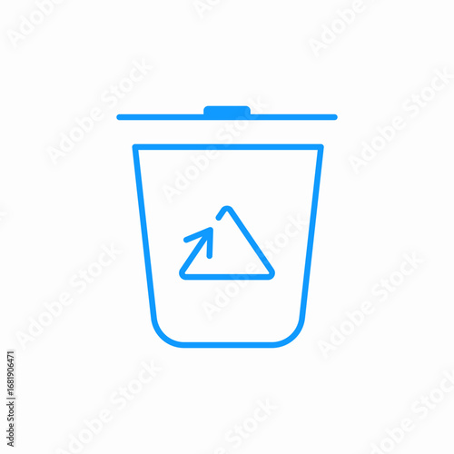 recycle bin icon sign vector