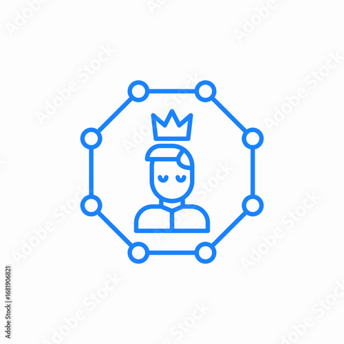 Royal person crown icon sign vector