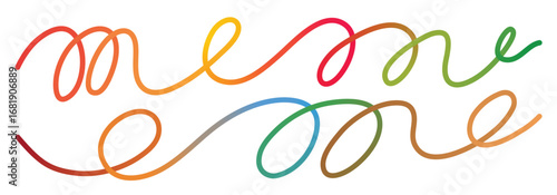 Abstract Colorful Gradient Curved Line Design