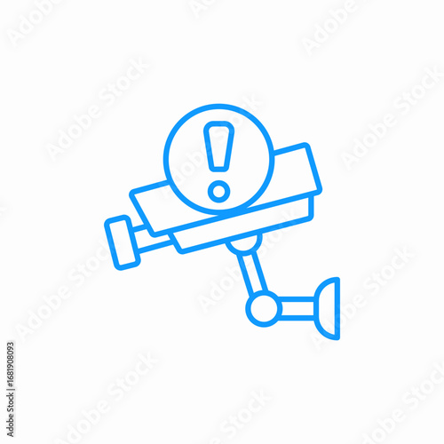 survillance camera alert icon sign vector