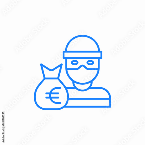 thief money euro icon sign vector