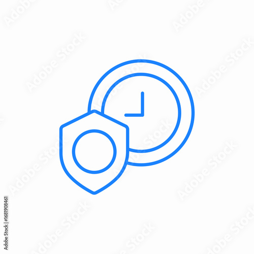 time security protection icon sign vector