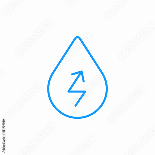 water energy icon sign vector