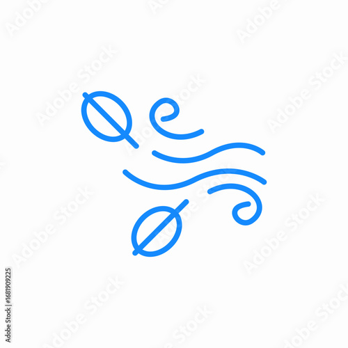 windy wheather icon sign vector