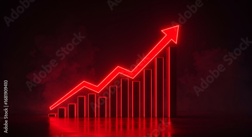 Wallpaper Mural business graph with red arrow Torontodigital.ca