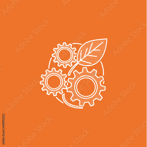 Metabolism icon logo flat vector design