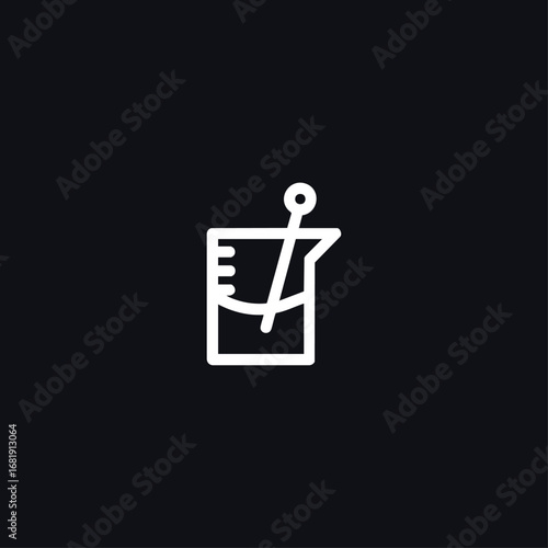 Water flask icon logo flat vector design