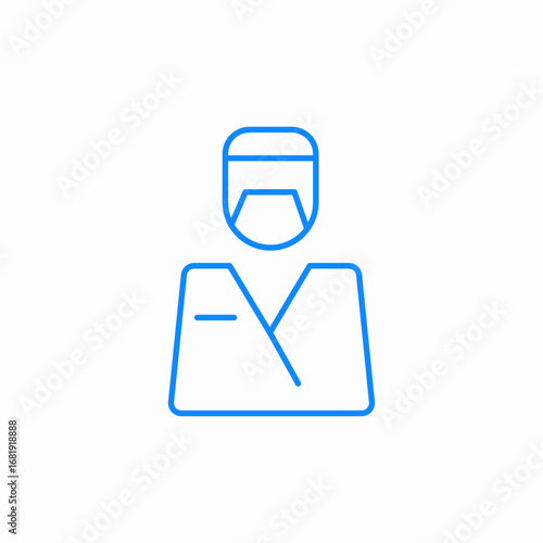 healthcare worker icon sign vector